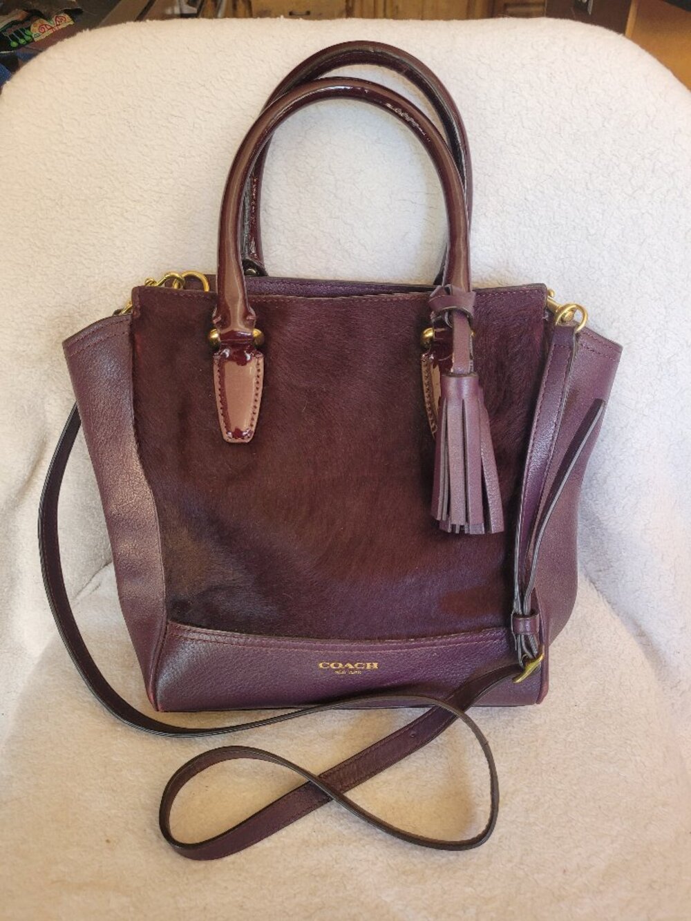 Coach Legacy mini tanner haircalf bag
